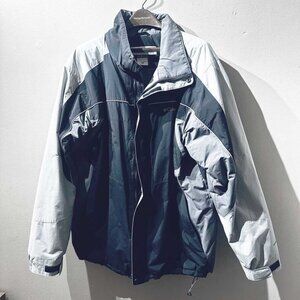 Columbia Men's Ascender Insulated Jacket XL Black Grey Colorblock Full Zip